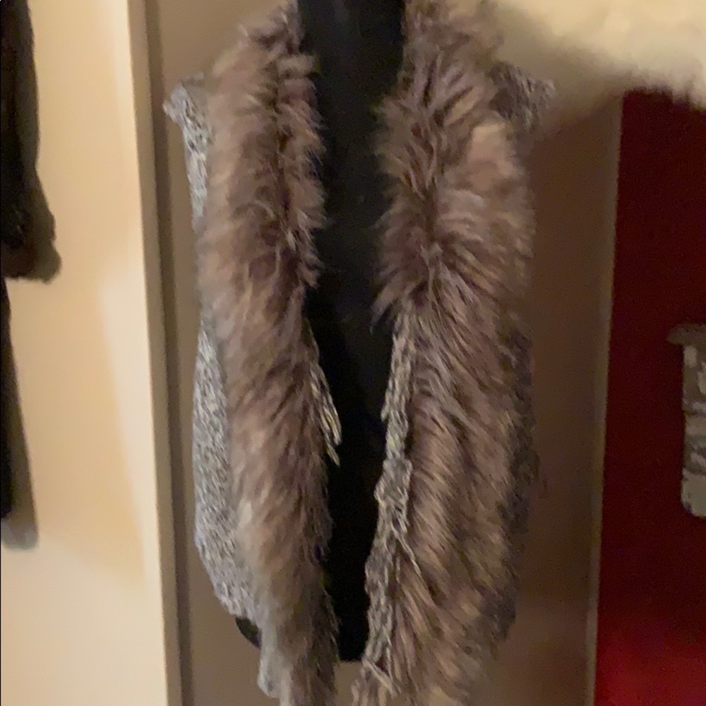 Chico’s faux fur sweater vest